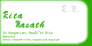 rita masath business card